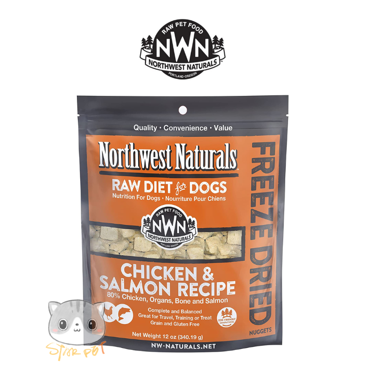 NWN-Northwest Naturals - Freeze Dried Diets for Dogs Chicken & Salmon Recipe 340g(12oz)