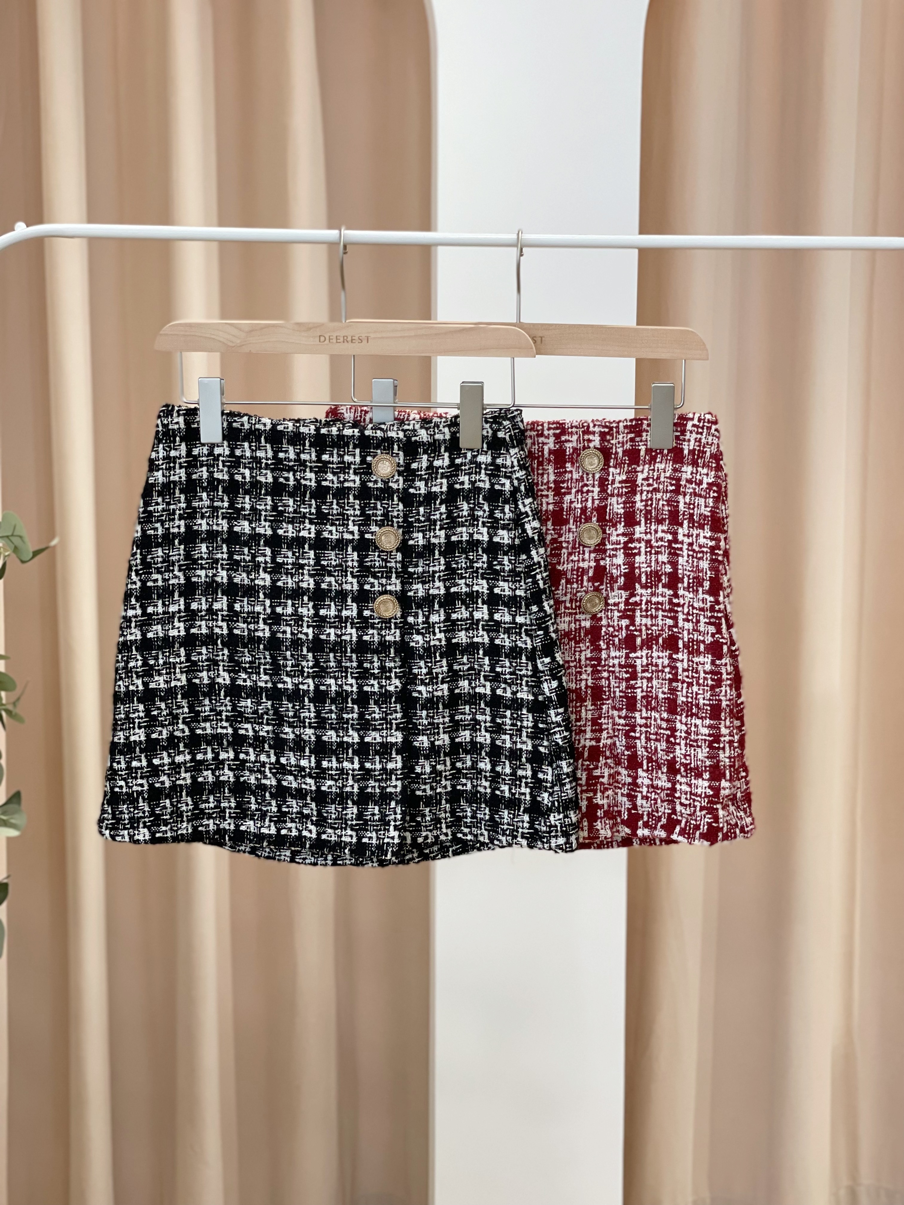 SK234 Santa Tweedy Mini Skirt