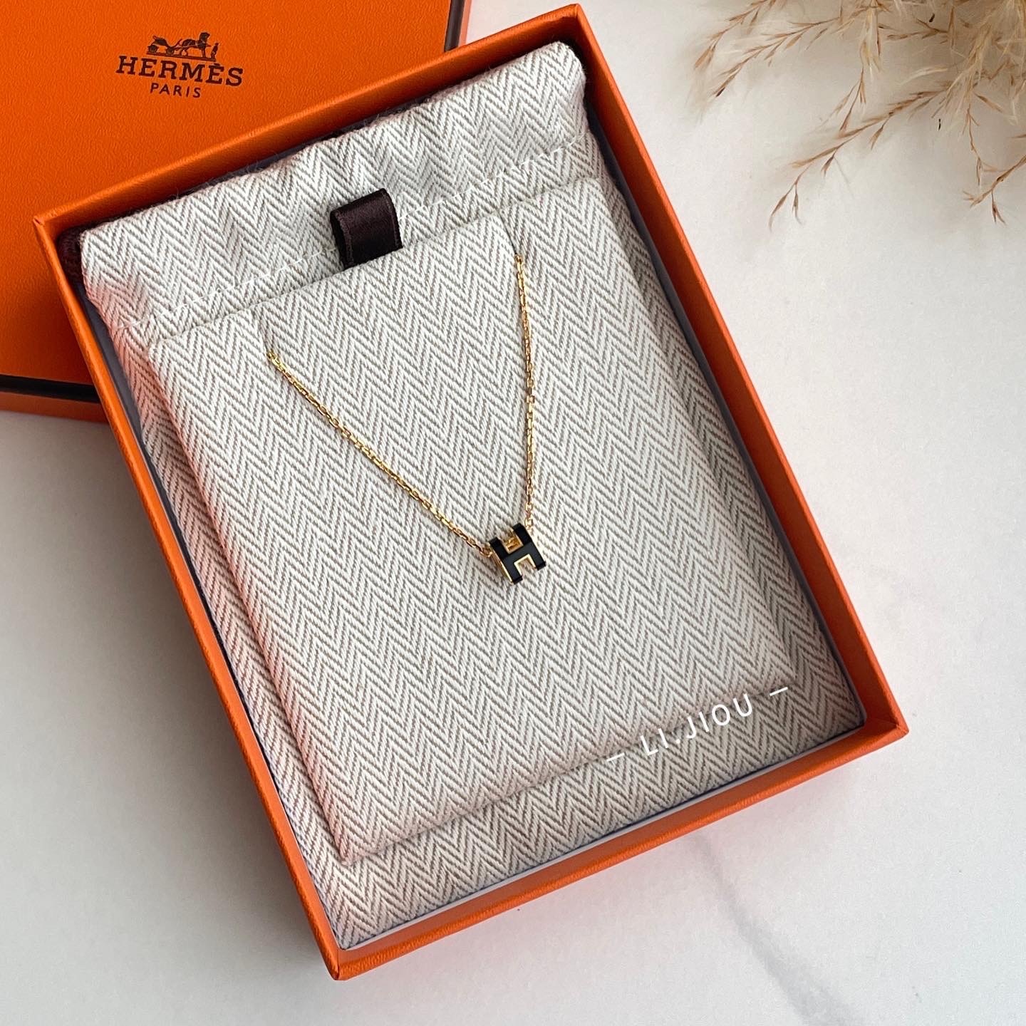 Hermes Mini Pop H 項鍊 黑金