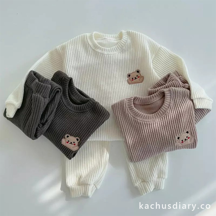 little bear Korea Fleece set