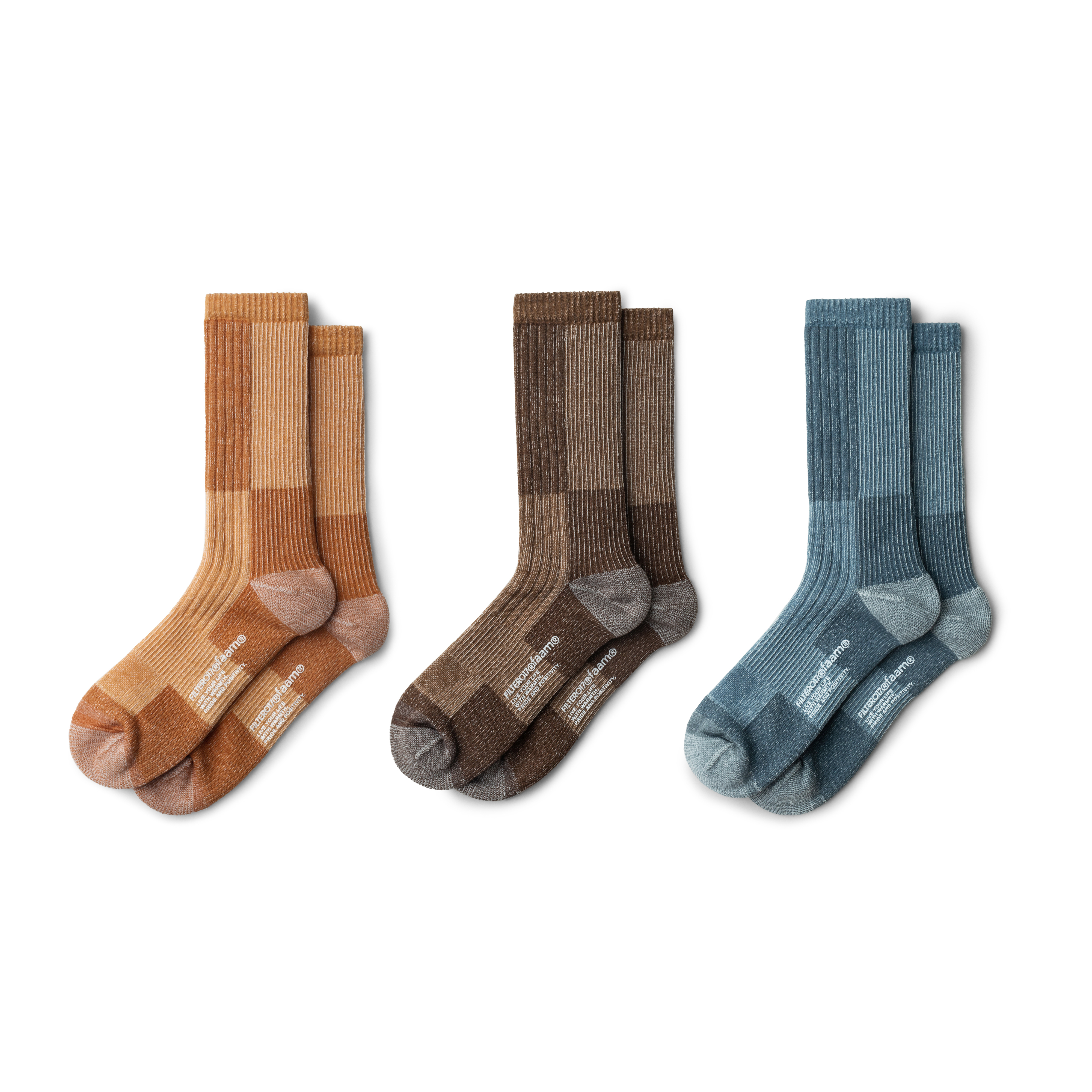 faam X FILTER017 Merino Wool Crew Socks - 美麗諾羊毛高筒襪