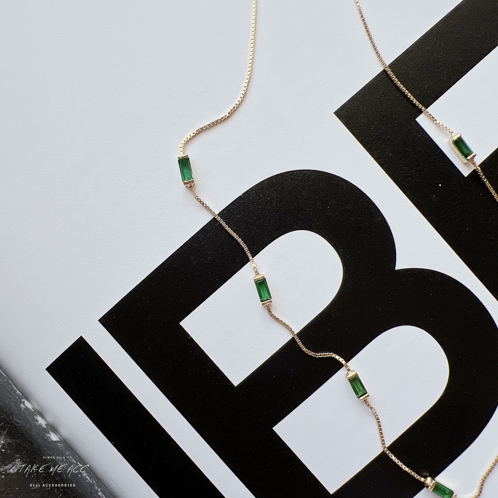 綠水晶時光｜純銀項鍊