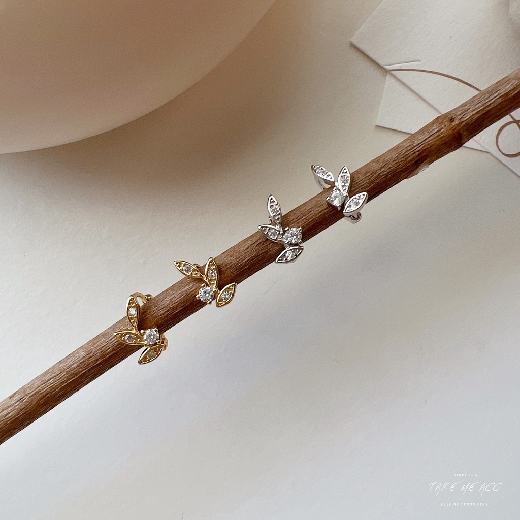 溫柔枝葉｜全純銀耳環