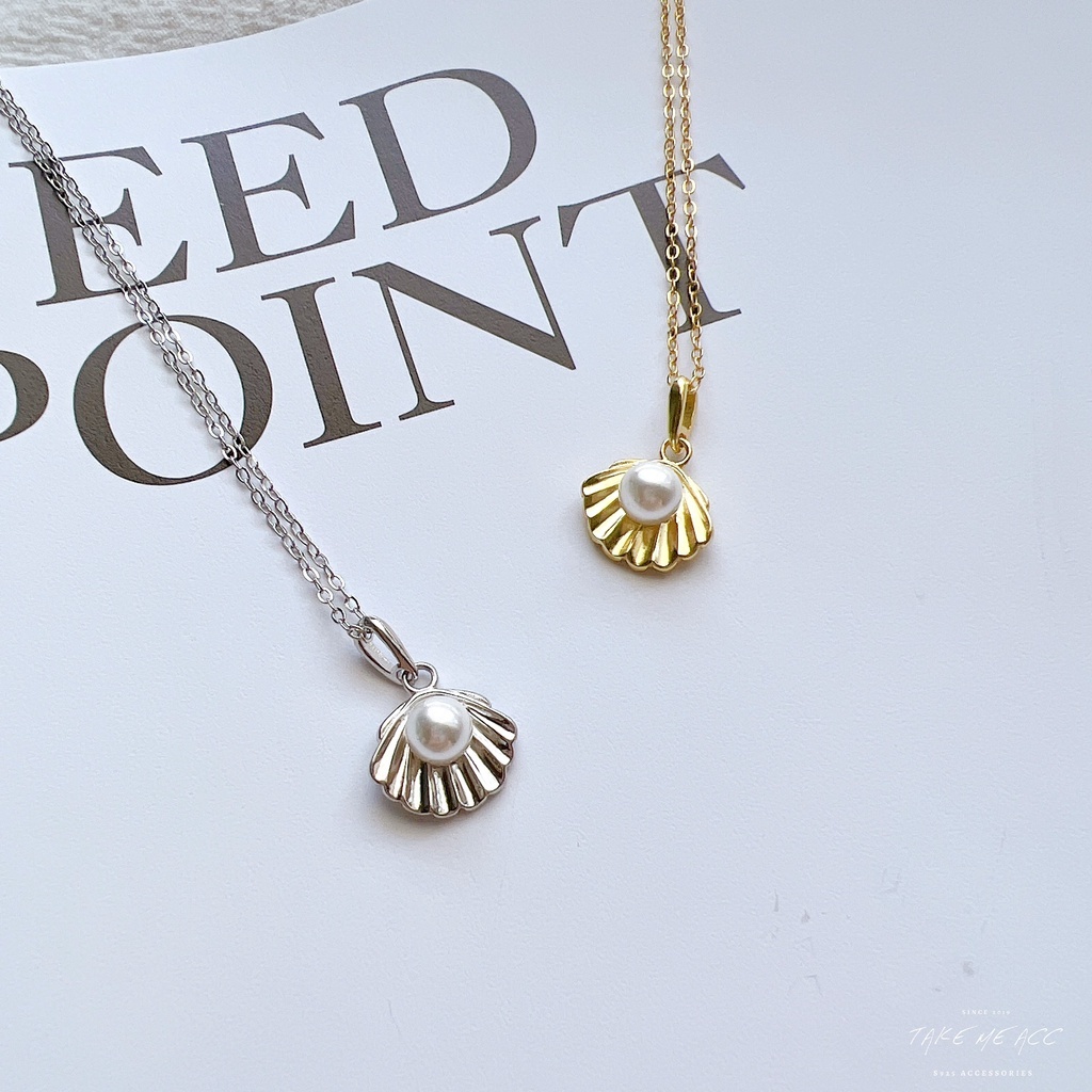 貝殼珍珠｜純銀項鍊