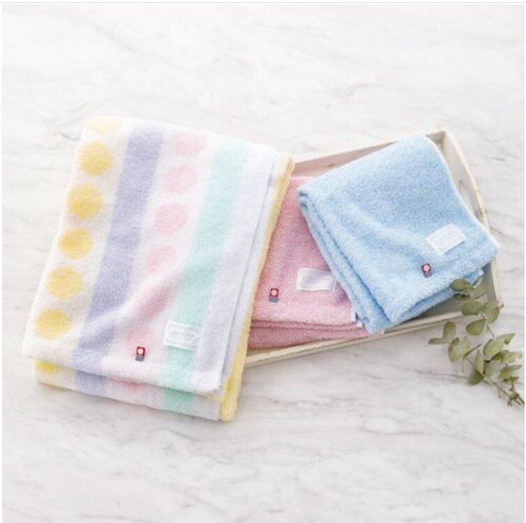 日本今治x彩虹圓點長方巾套裝 (2枚入) (日本製)