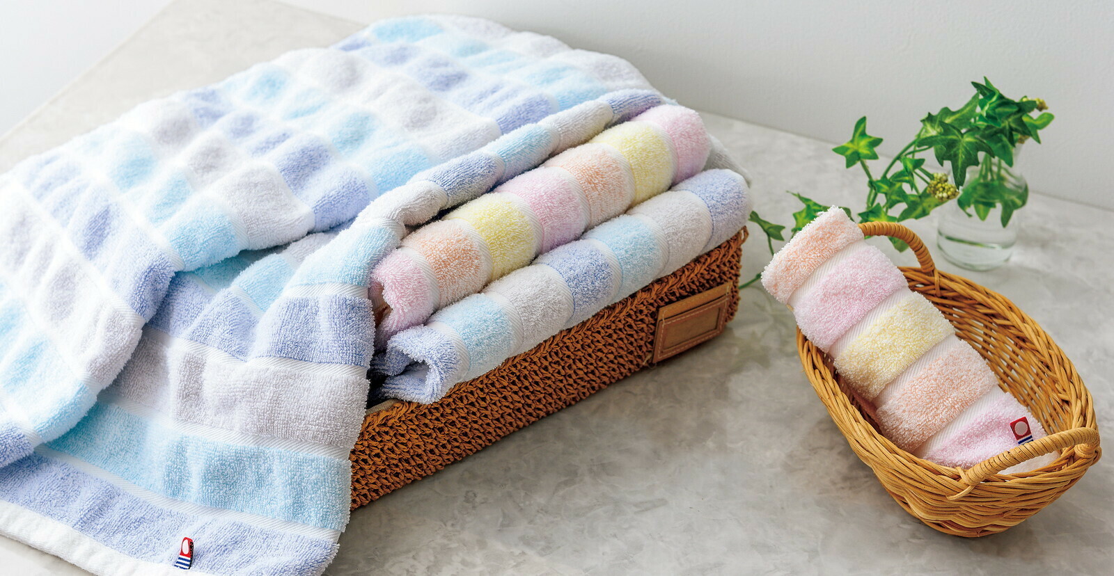 日本今治xColor Rays彩虹長毛巾套裝 (2枚入) (日本製)