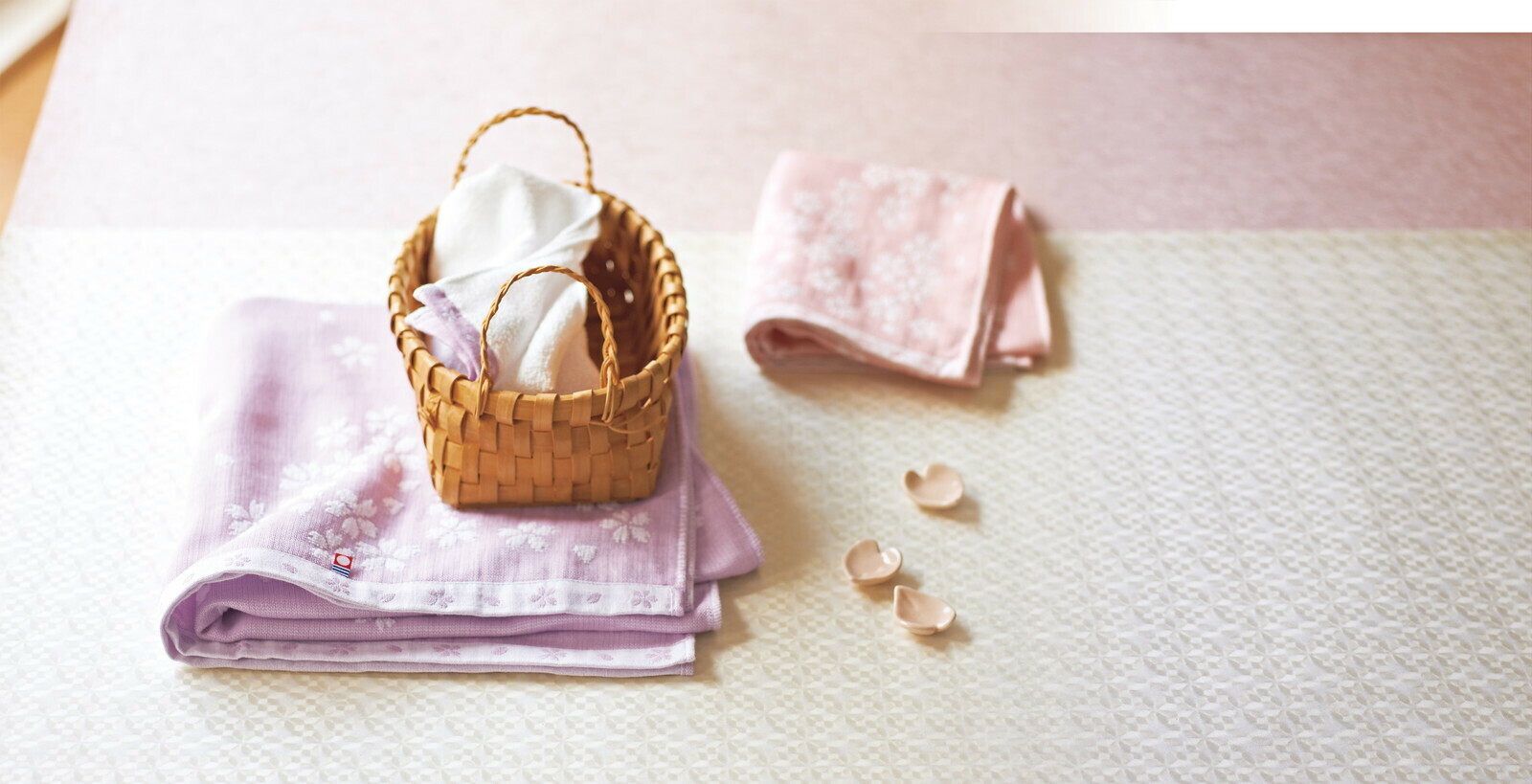 日本今治x桜おり布長毛巾套裝(粉紅) (2枚入) (日本製)