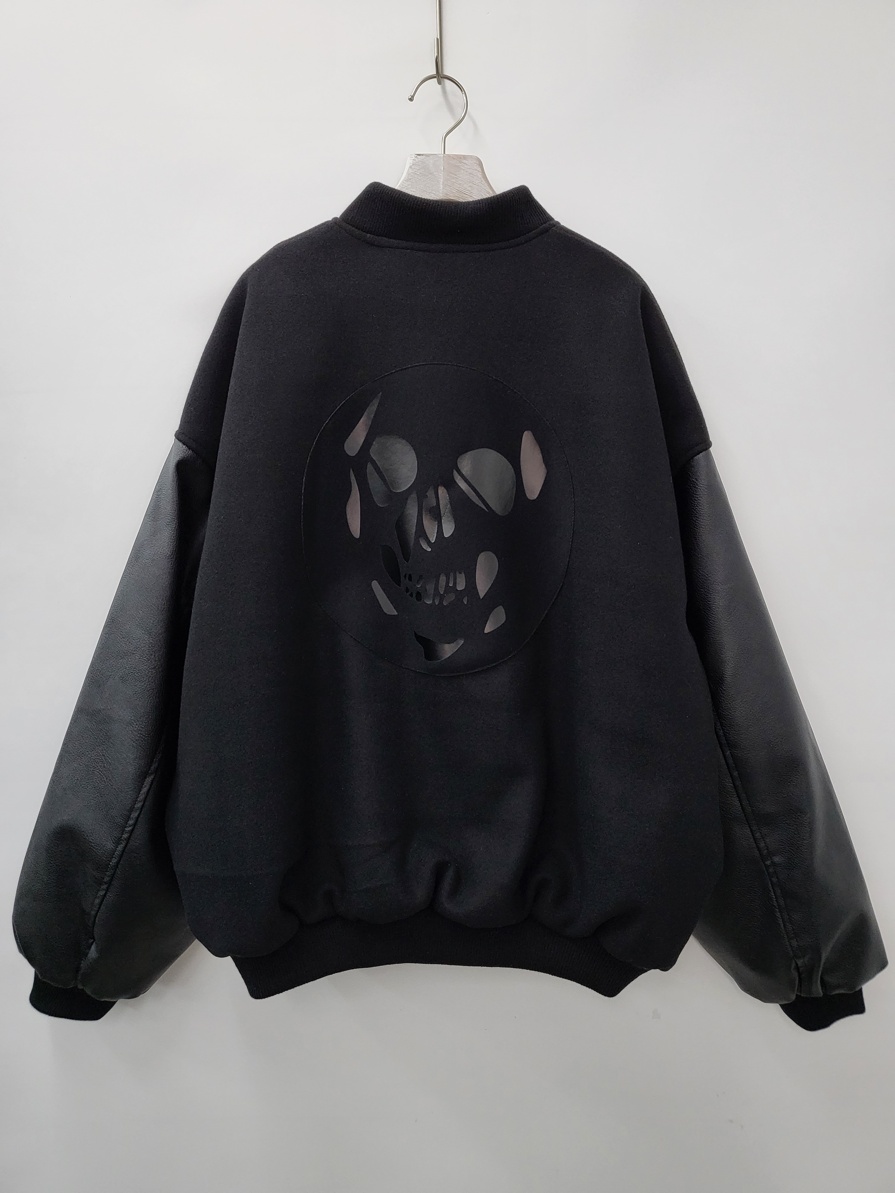 拼皮袖夾棉棒球褸 JK2148