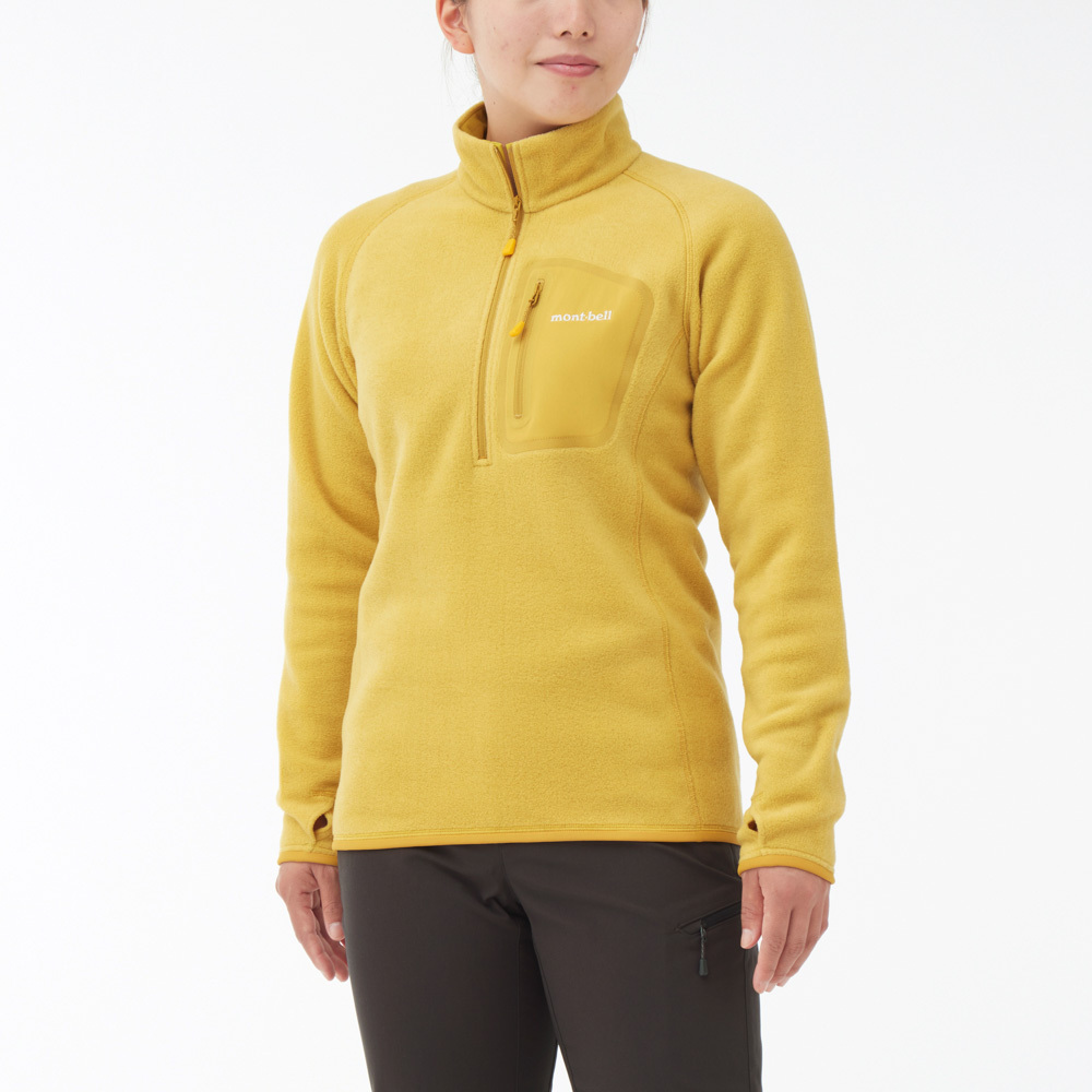 Mont-bell CLIMAPLUS 100 Pullover 女款 刷毛半門襟上衣 刷毛保暖衣 1106594（2色） [HappyOutdoor]