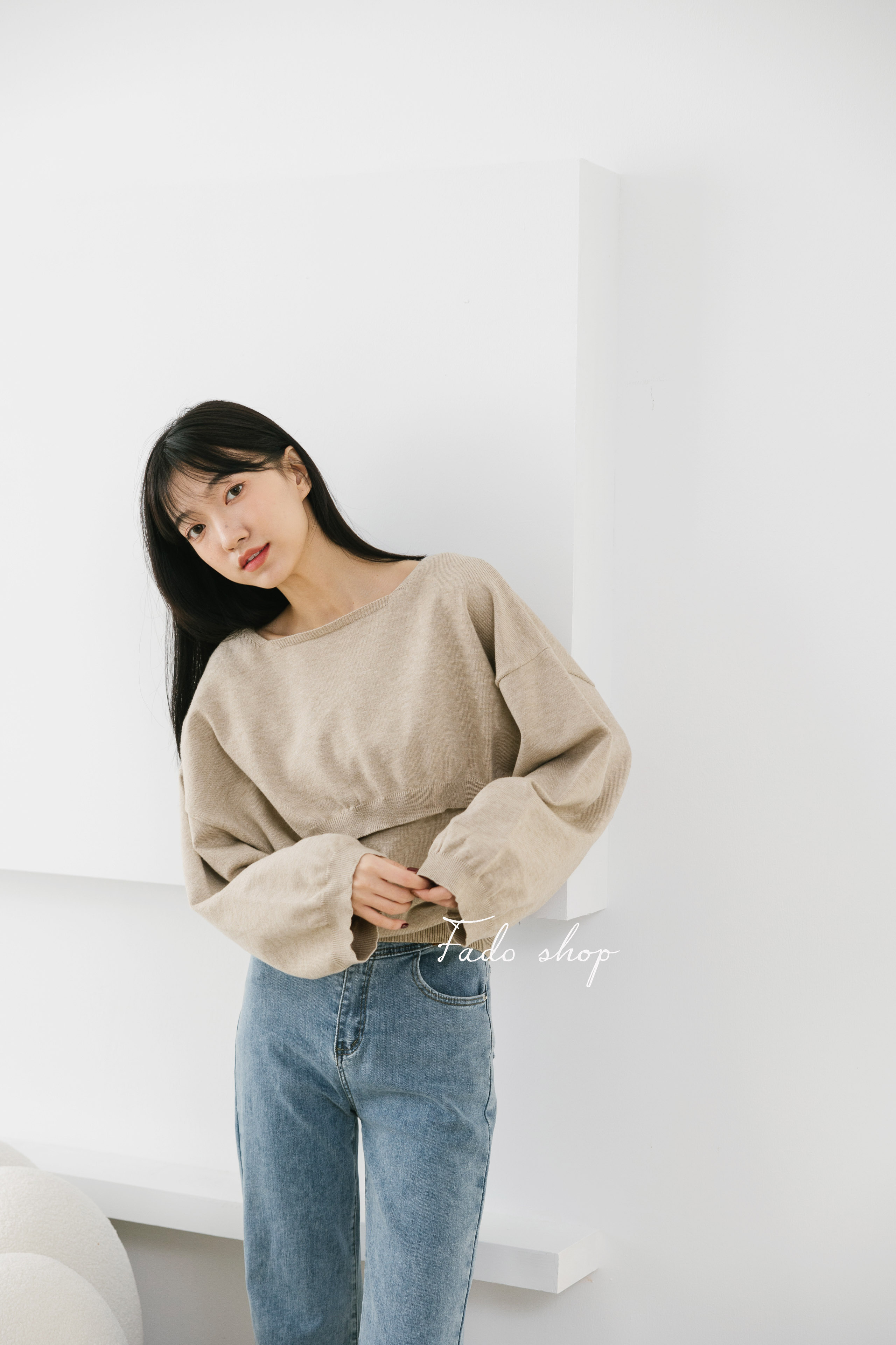 法朵Fado shop｜落肩針織兩件套 9168016 四色