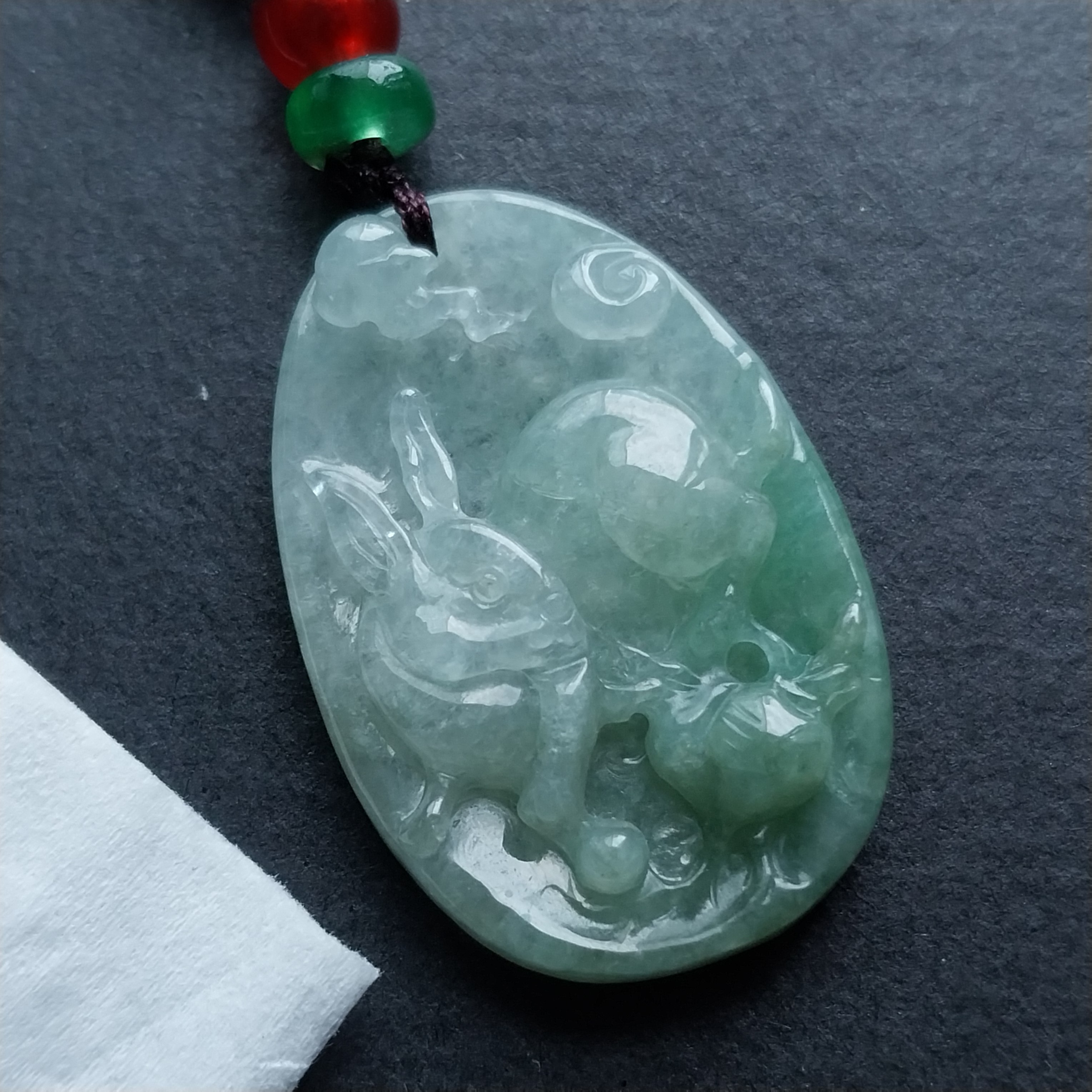 J2075 冰糯小兔牌吊墜