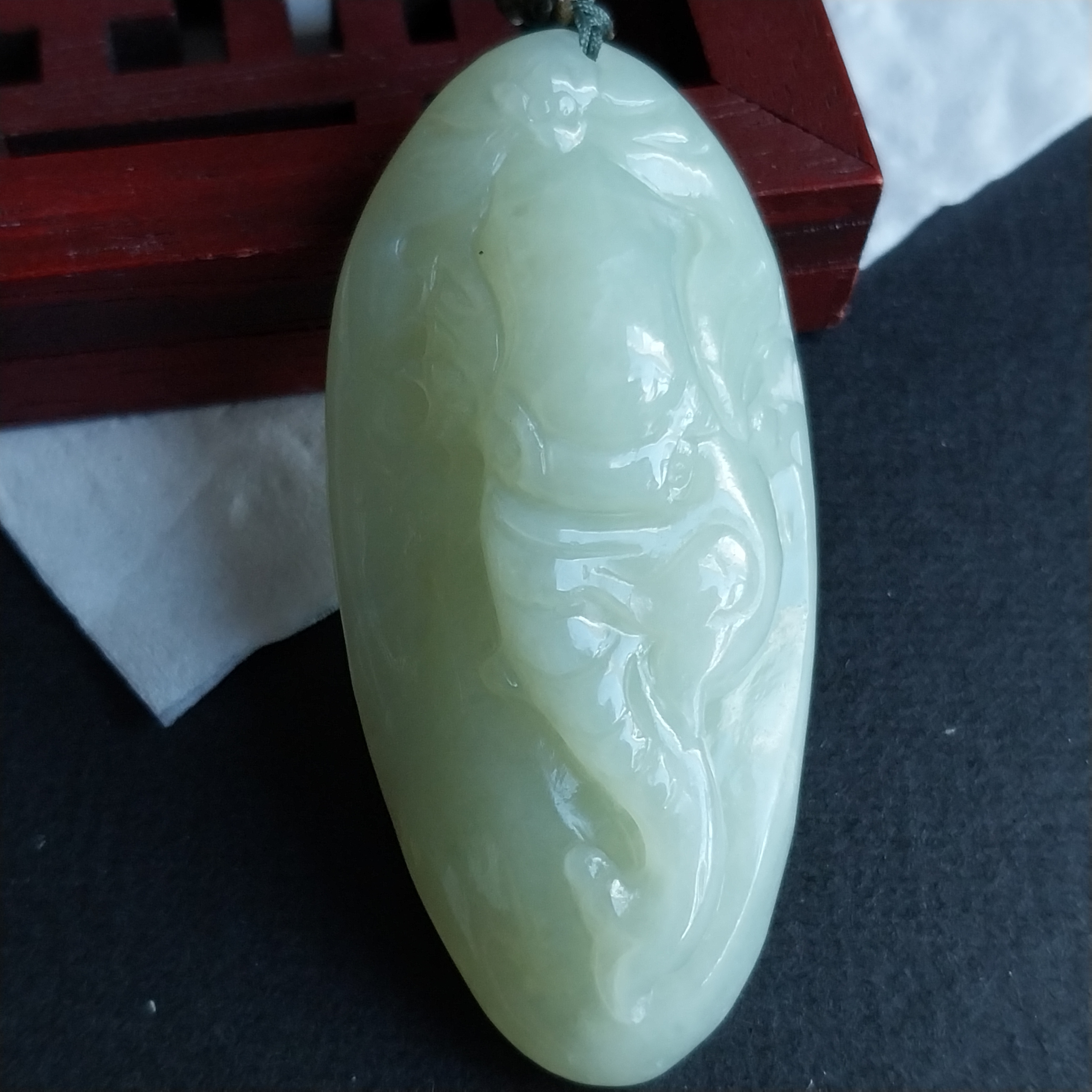 J2092 和田玉黃口料大象牌