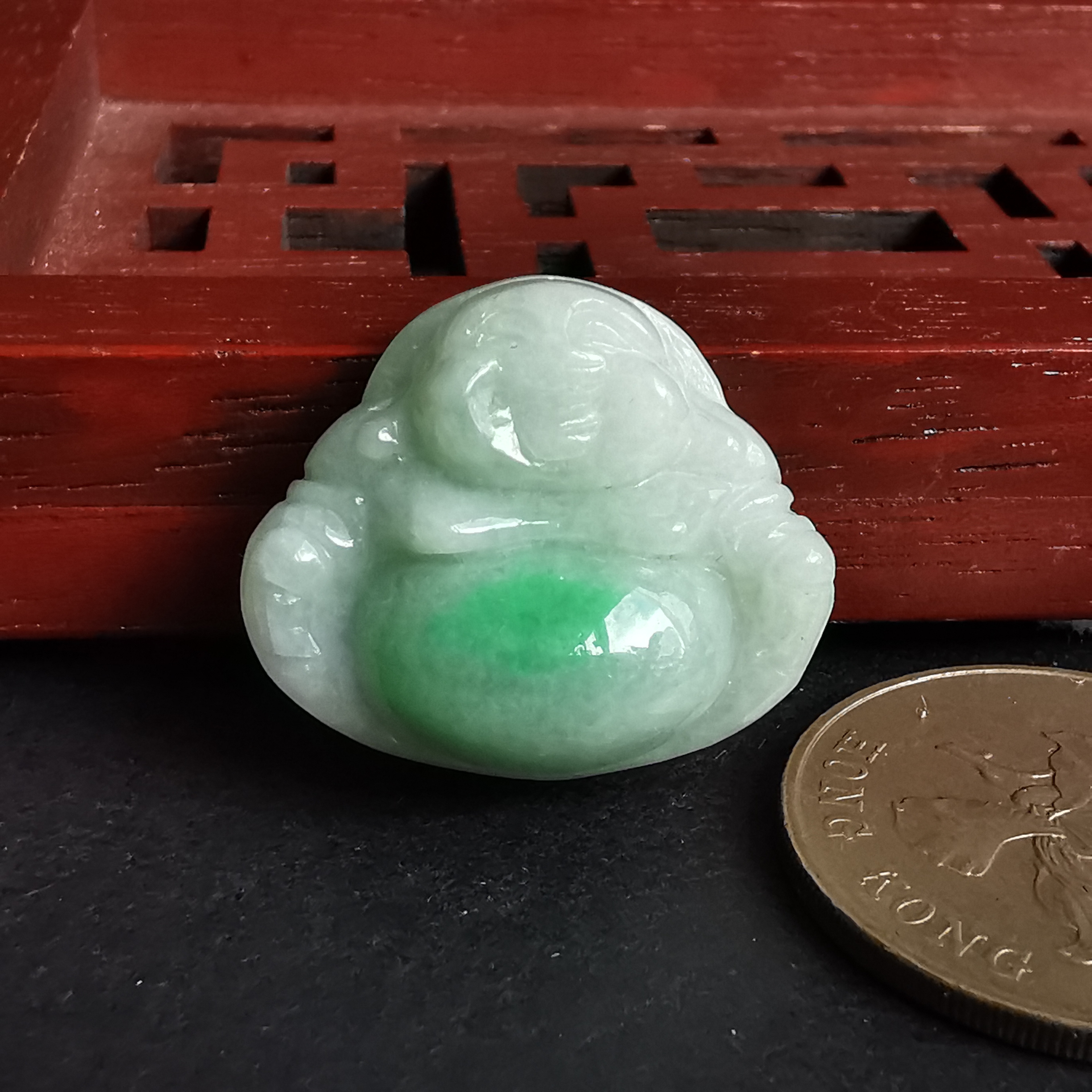 冰糯寶寶佛吊墜, 天然翡翠A玉, 緬甸玉, Jade, Jadeite