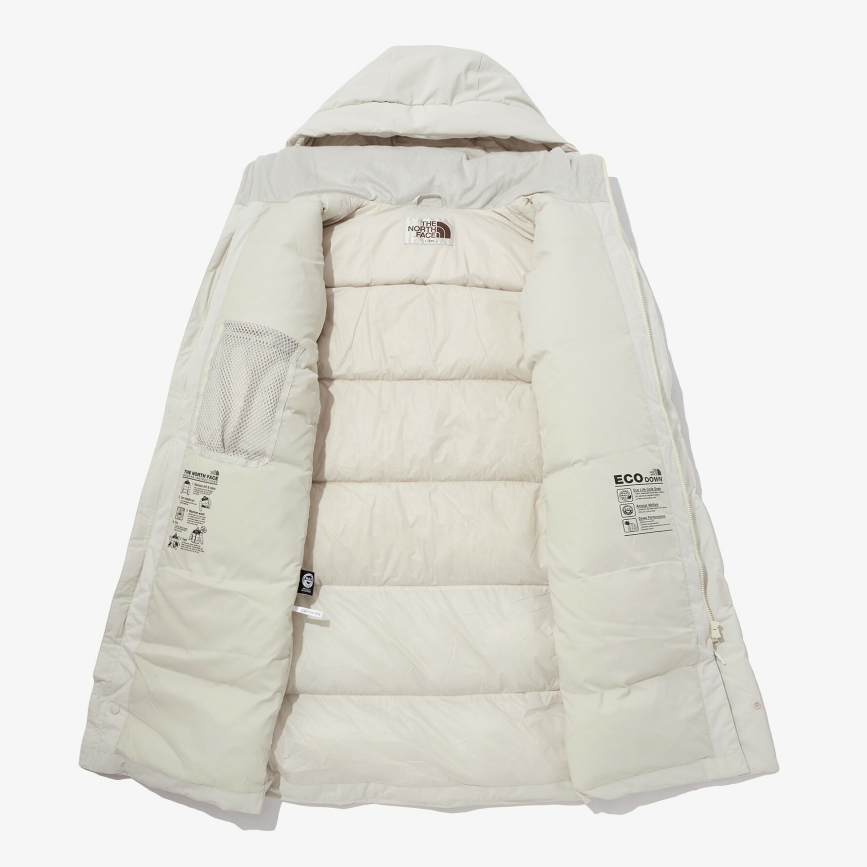 THE NORTH FACE 白標 ACTION TECH 長板 羽絨外套 白 NC1DN50K