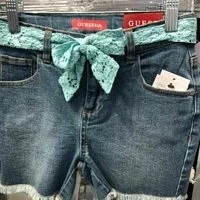 [S] GUESS DANI CUT OFF SHORT,DARK STONEWASH, J2YDA1R31N0-DARK STONEWASH [FINAL SALE] (SGU237)