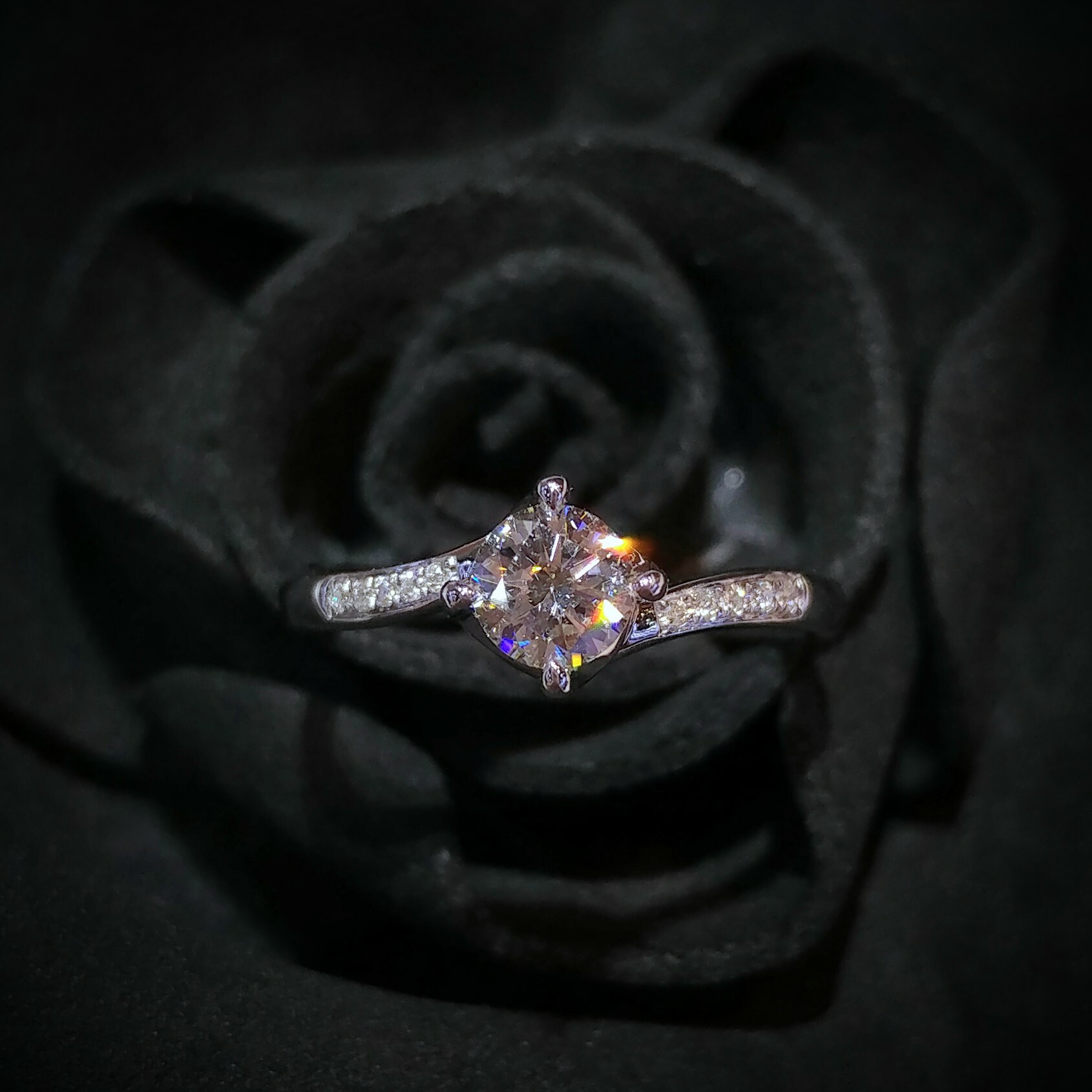 18K White Gold 0.39ct Diamond Ring