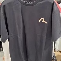 [S] EVISU WAVE ILLUSTRATION LOOSE FIT T-SHIRT, BLACK, EU2UTS720-BLACK (SEV146)