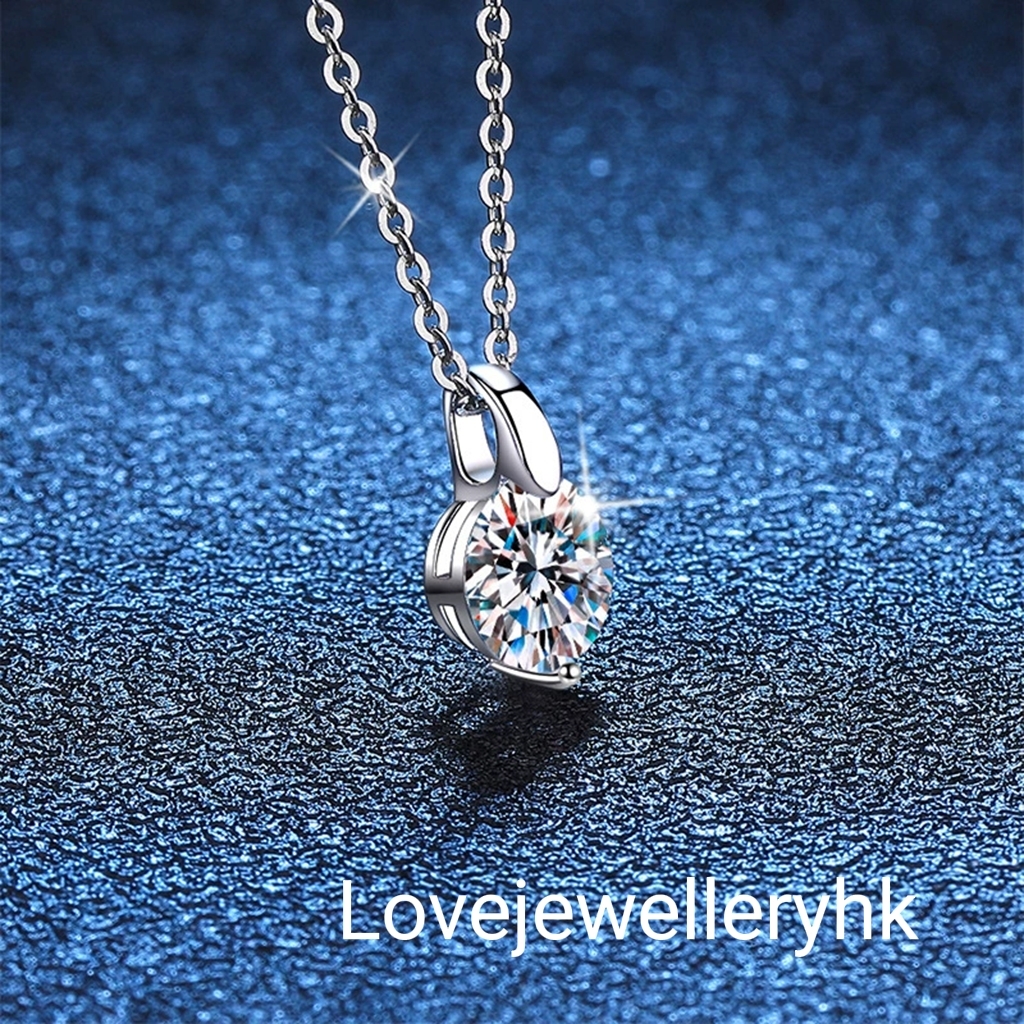 簡約莫桑鑽吊墜   P1C032