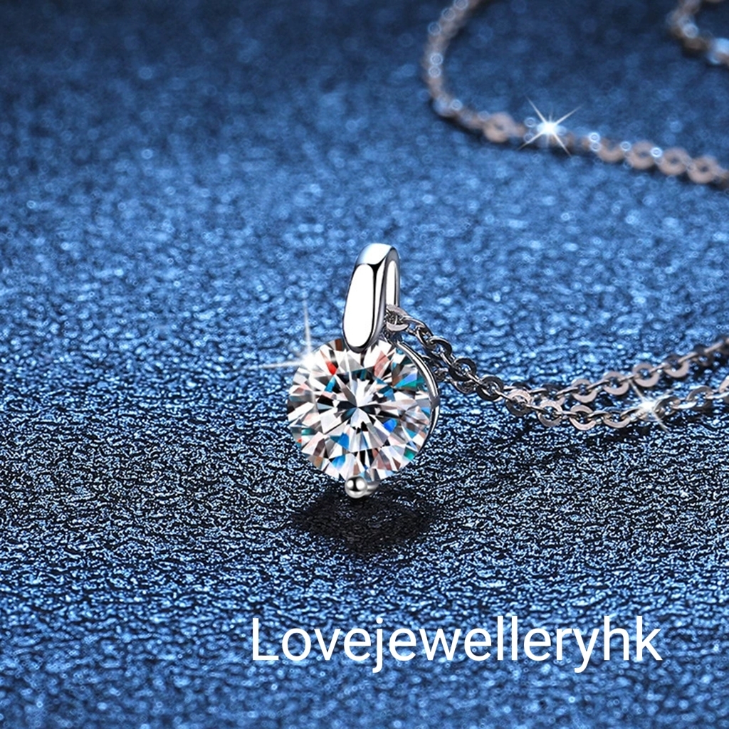 簡約莫桑鑽吊墜   P1C032