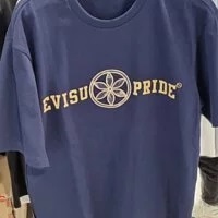 [S] EVISU CAST APPLIQUE ORIENTAL LOOSE FIT,NAVY, EU2UTS710-NAVY (SEV150)