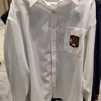 [S] ROMANTIC CROWN STRIPED CUFFS SHIRT,WHITE, 3181ST400110  [FINAL SALE] (SRC11)