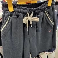 [S] ROMANTIC CROWN POCKET RIBBED SHORTS,BLACK, 3212PH402519 (SRC12)