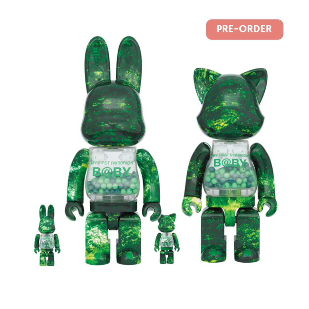 MY FIRST NYABRICK&RABBRICK BABY 新森林兔貓 FOREST GREEN Ver.100％ & 400％ set of 2