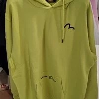 [S] EVISU UNI NEAT COTTON HOODIE,NEON GREEN, ES5UTS911-NEON GREEN (SEV154)