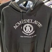 [S] ADLV X LISA LAUREL A LOGO EMBLEM HOODIE,BLACK, ADLV22FW-HDLLRA-BLK (SAV106)