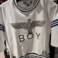 [S] BOYLONDON EAGLE LOGO CROP TOP,WHITE, B71TPTL08F80 (SBB118)