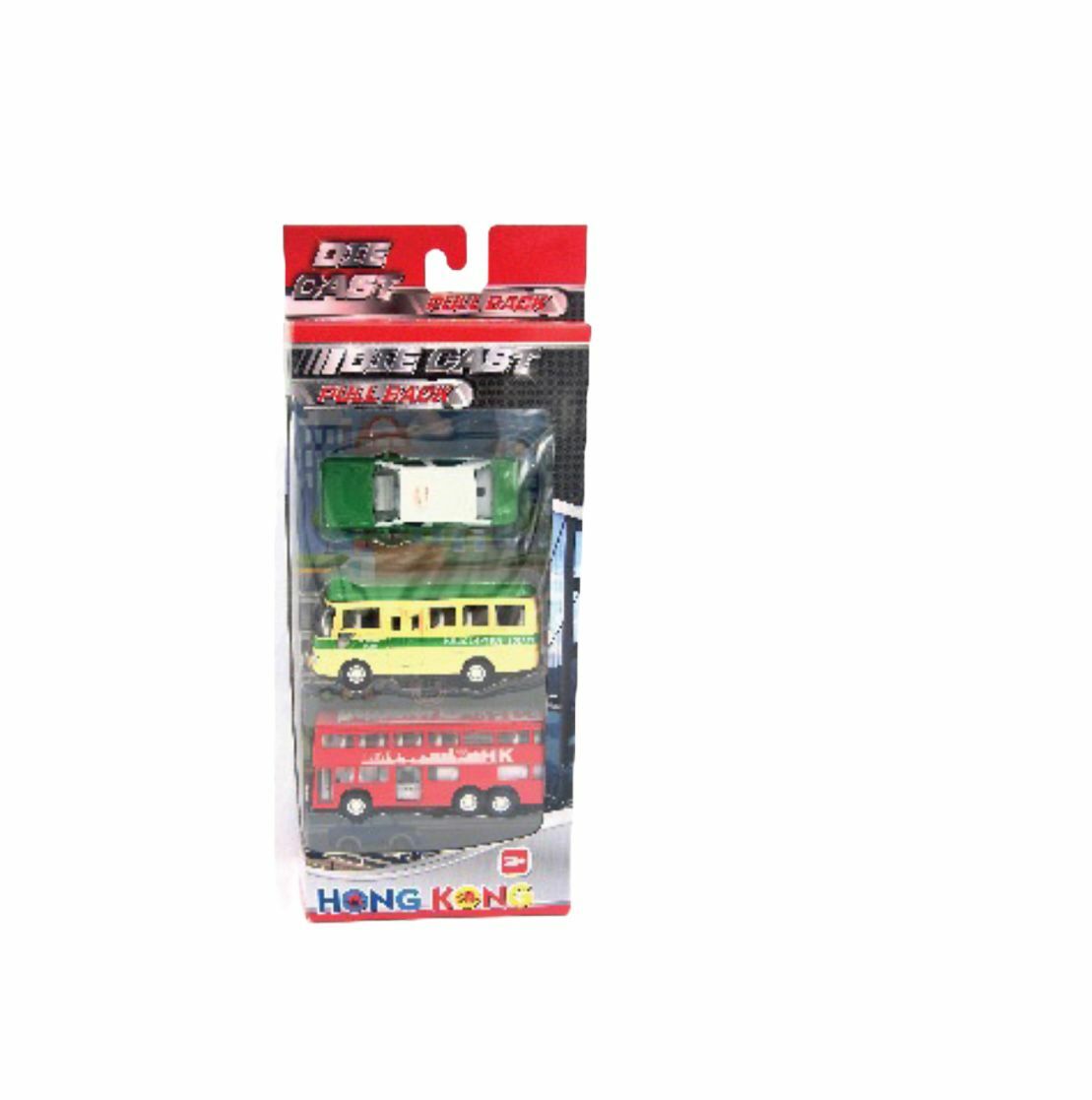 香港交通工具玩具-新界交通 3架回力車 SJ084B