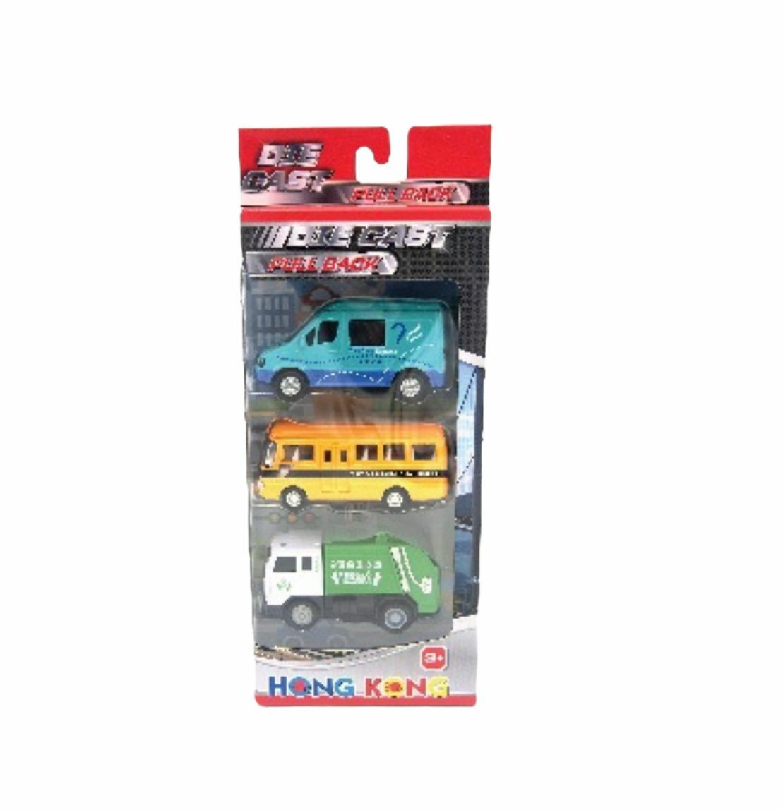 香港交通工具玩具-3架回力車 SJ084C