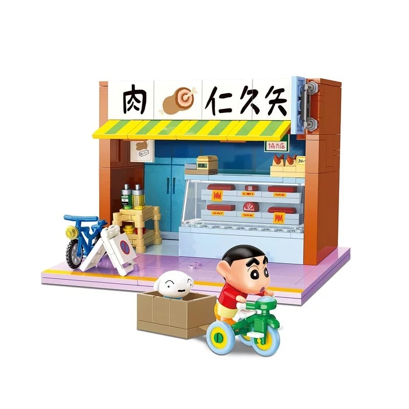 Qman Keeppley 蠟筆小新 買東西記造型積木