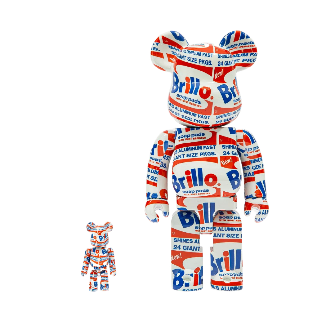 BE@RBRICK Andy Warhol ''Brillo'' Graphic-Print 100% & 400%