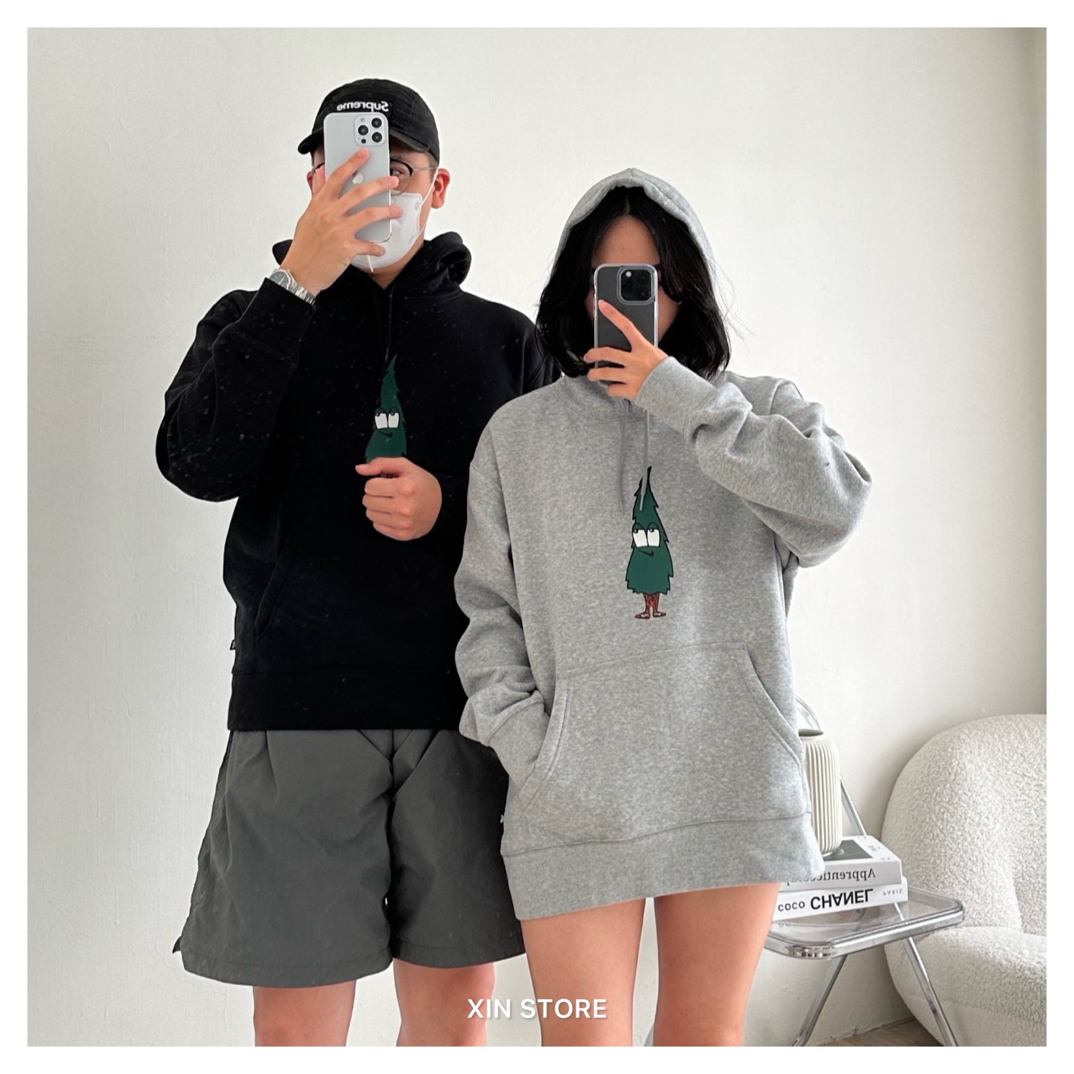 【現貨】Nike SB Graphic Hoodie 滑板 聖誕樹 塗鴉 小標 口袋 刷毛 帽Tee 黑 灰