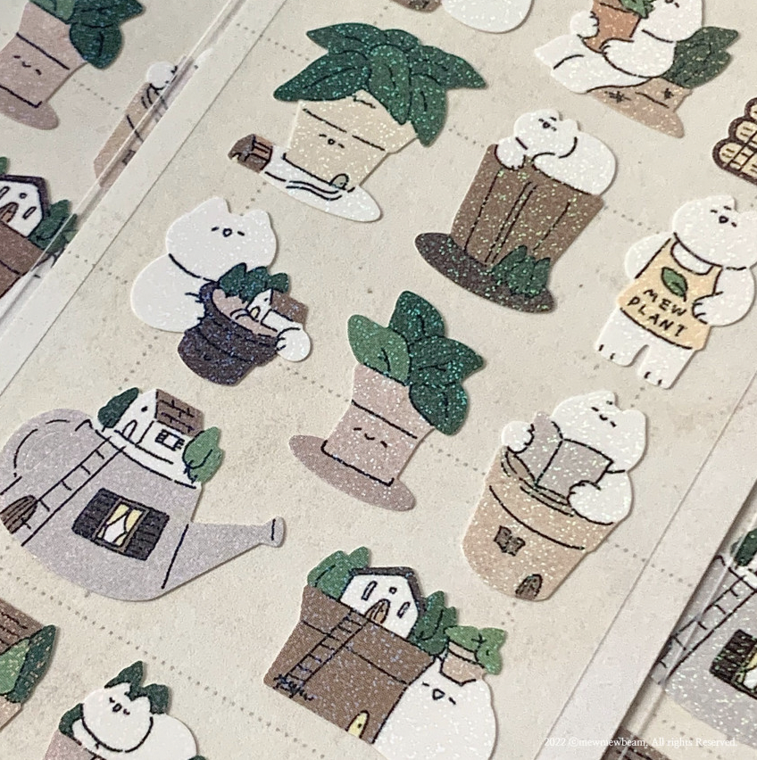 Mewmewbeam | 盆栽 貼紙 (4110)