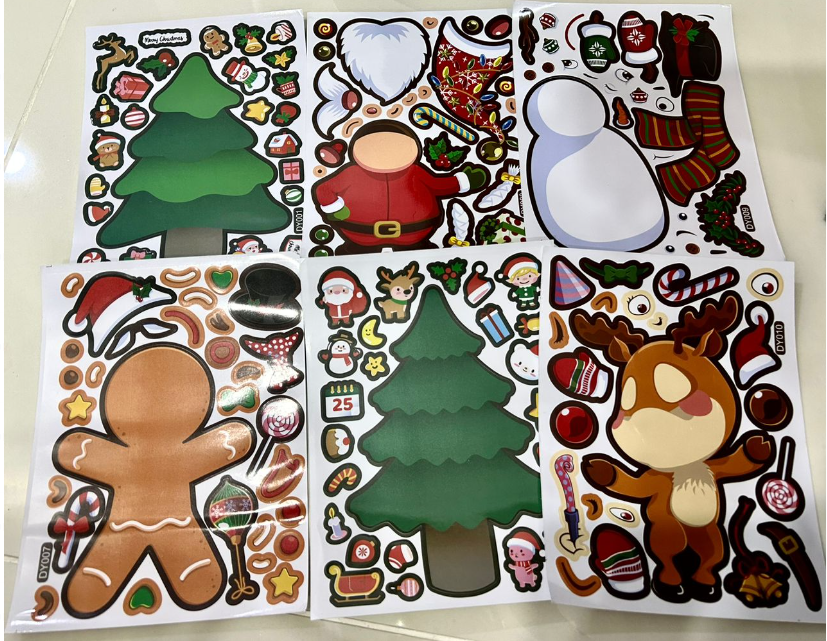 圣诞节DIY情景贴纸（6张）