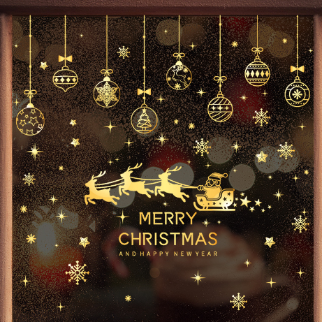 圣诞预购  圣诞装饰静电贴纸 大款