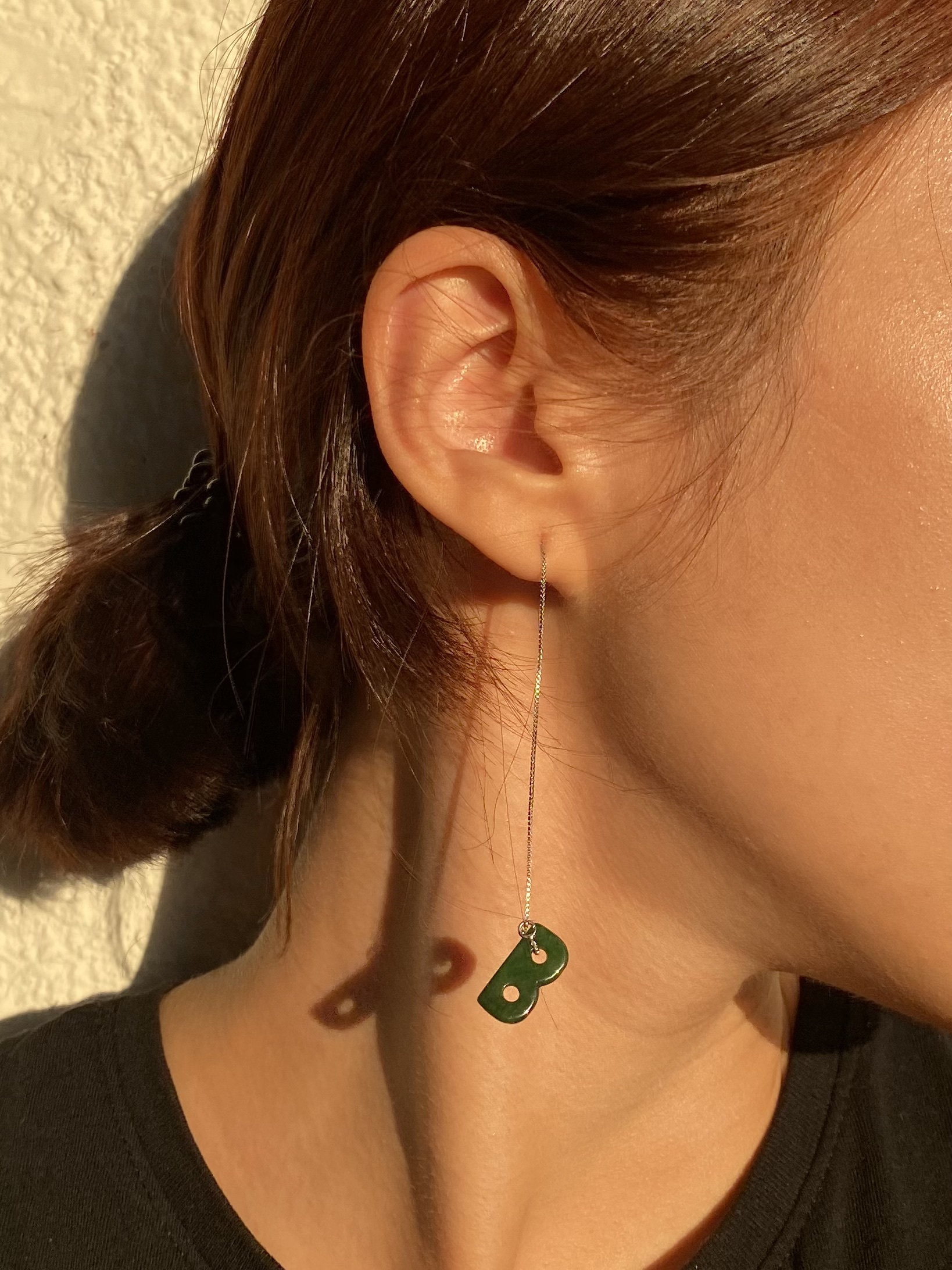 雙B精品設計字母耳線