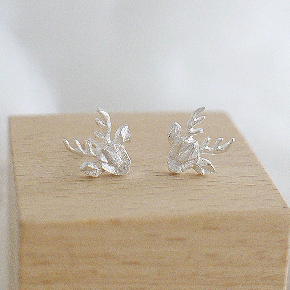 麋鹿純銀耳環/DE706N