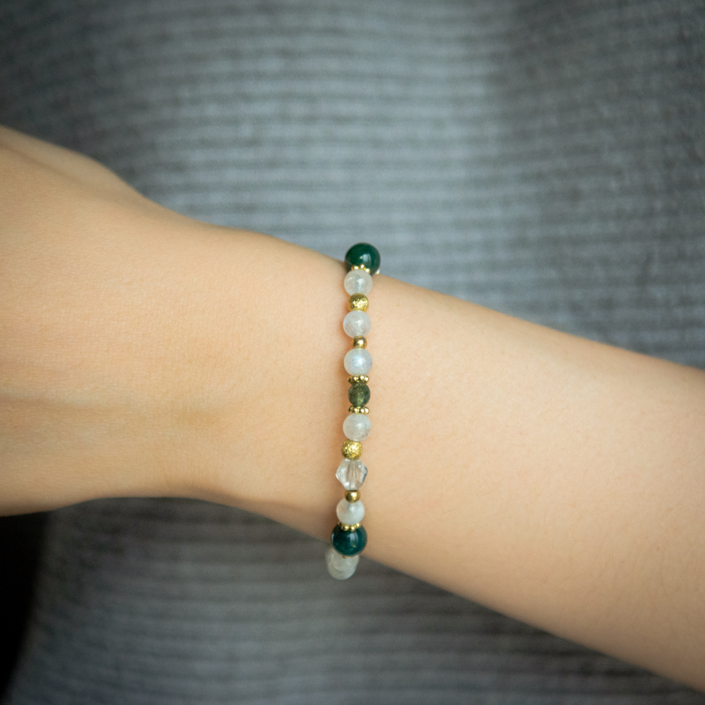 Crystal bracelet｜C1216-White Mist Forest