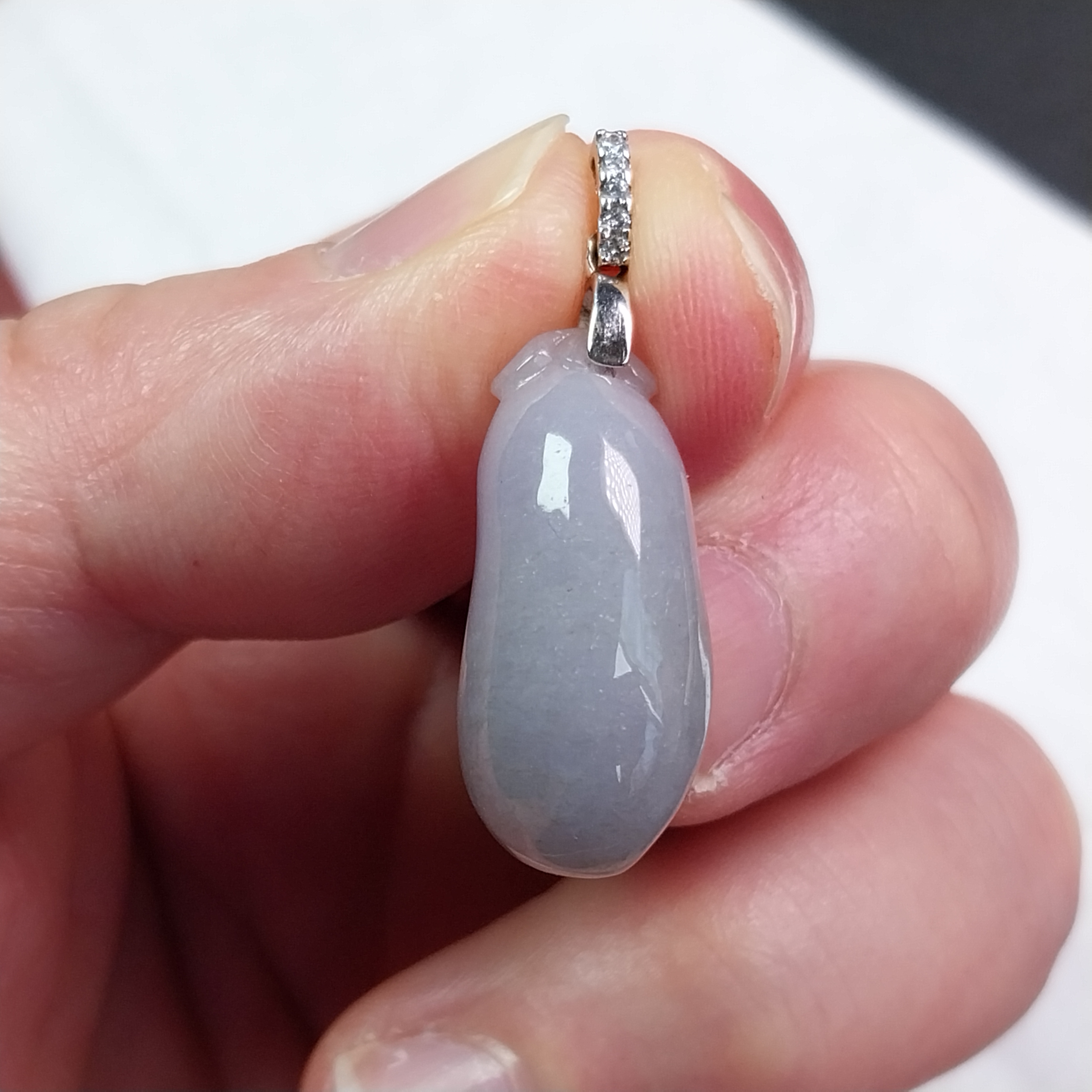 J2033 冰紫小福瓜吊墜