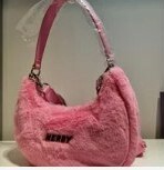 [S] NERDY MUHLY ECO FUR 2WAY HOBO BAG,PINK, SN157 (SN157)
