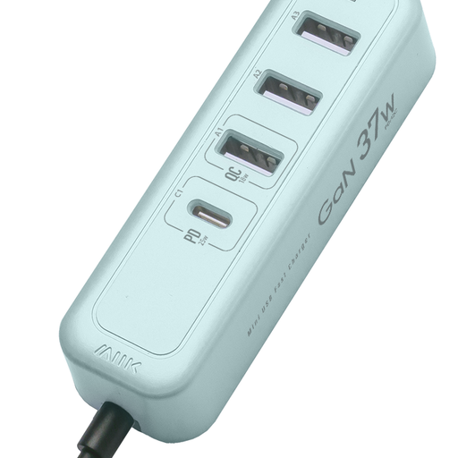 M2K 『 夾充 』GaN 37W夾枱迷你快速充電器 - 馬卡龍綠色