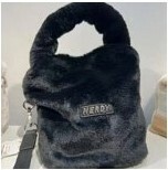 [S] NERDY MUHLY ECO FUR 2WAY BUCKET BAG,BLACK, SN158 (SN158)