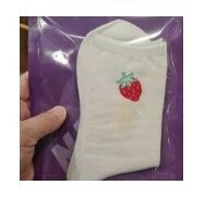 [S] NERDY STRAWBERRY 2WAY SOCKS,WHITE, SN169 (SN169)
