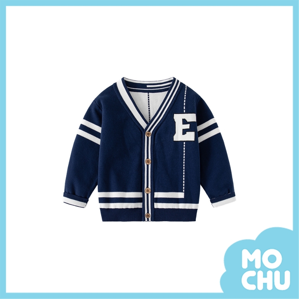 字母Ｅ線條針織開衫