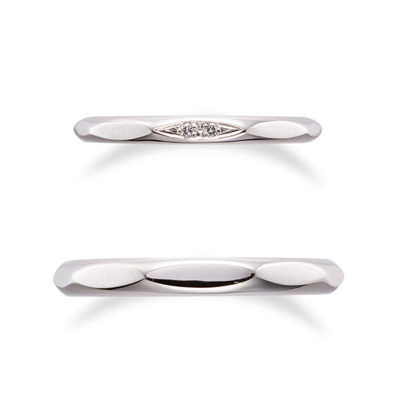 日本PT900鉑金天然鑽石結婚戒指