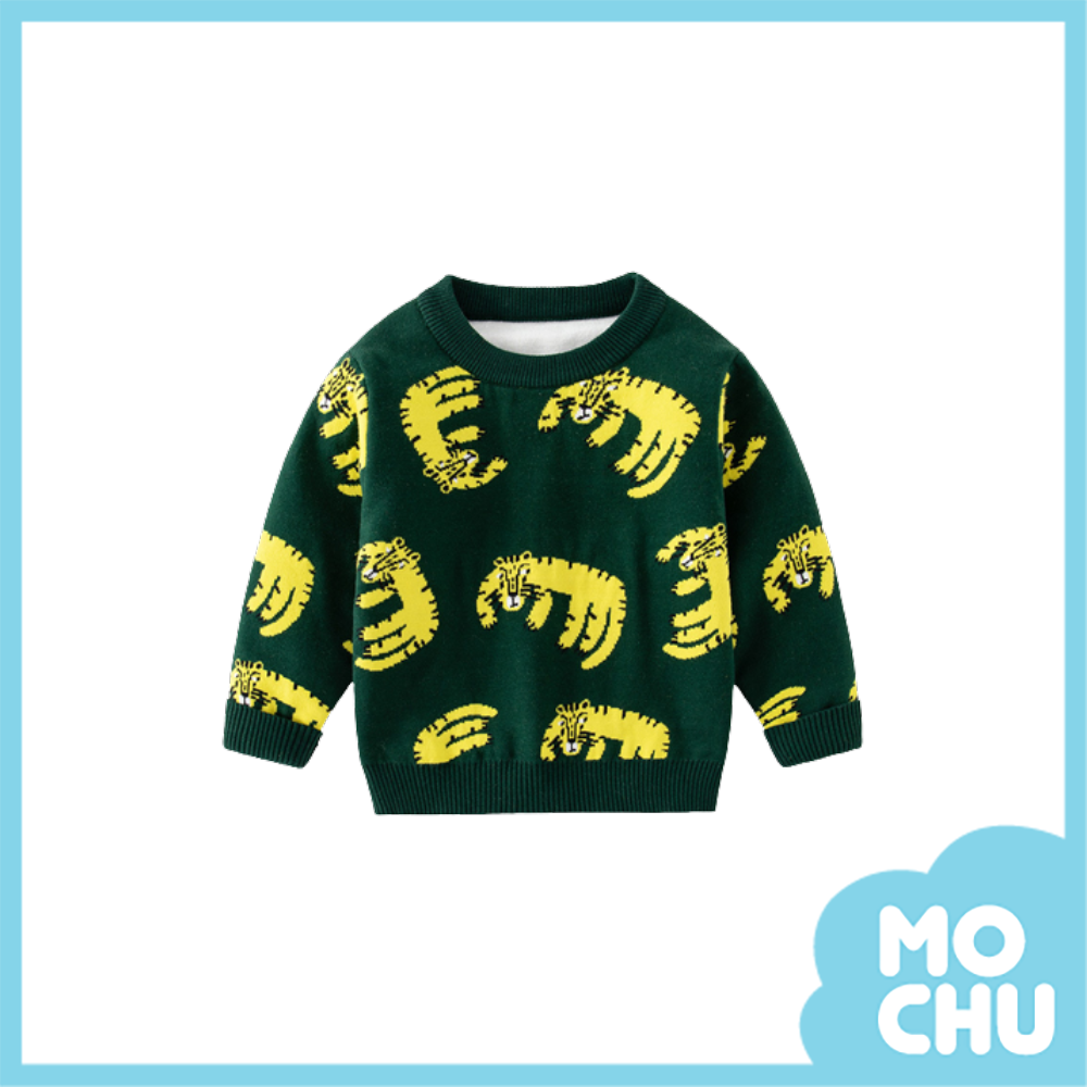 滿滿小老虎圓領毛衣