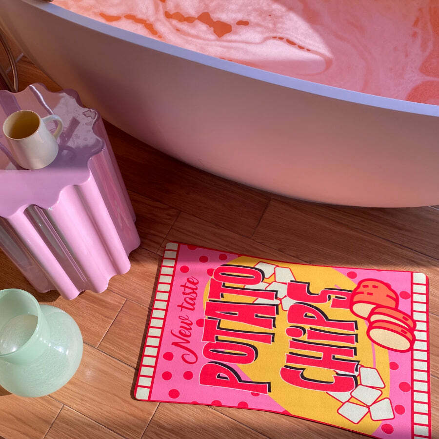 美國 Snack Break // Potato Chips Innovative Quick Dry Bath Mat